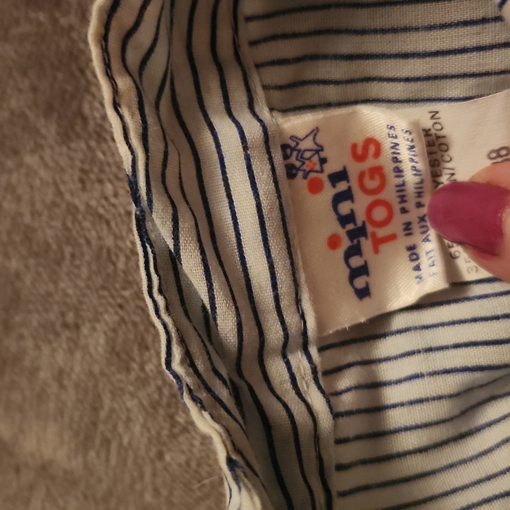 M27 Slugger baby shirt Striped with baseball player L'il Star & Red Accents - Picture 3 of 7